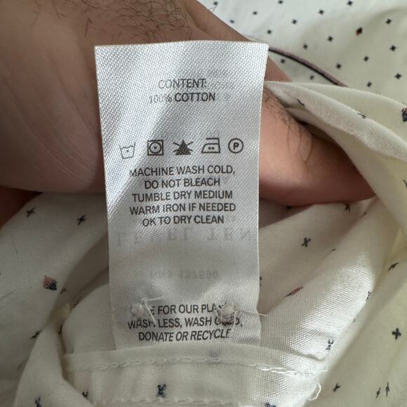 Level Ten Peached Poplin Button Up Cotton Shortsleeve Shirt US Men's L - Picture 6 of 7